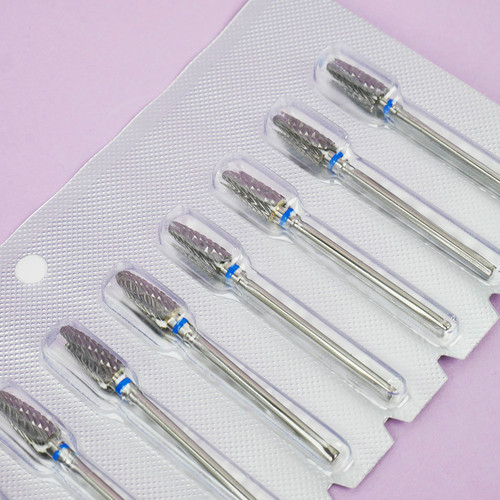 Manicure cutter TUFI profi Cone hemispherical end 274190050 carbide blue - Фото №2