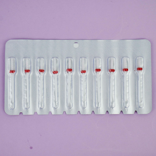 Ceramic manicure cutter TUFI profi Small flame TC041 red - Фото №3