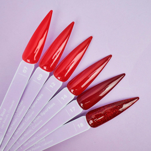 Gel polish TUFI profi CABARET 12 Carmine with glitter 15 ml (0321348) - Фото №6