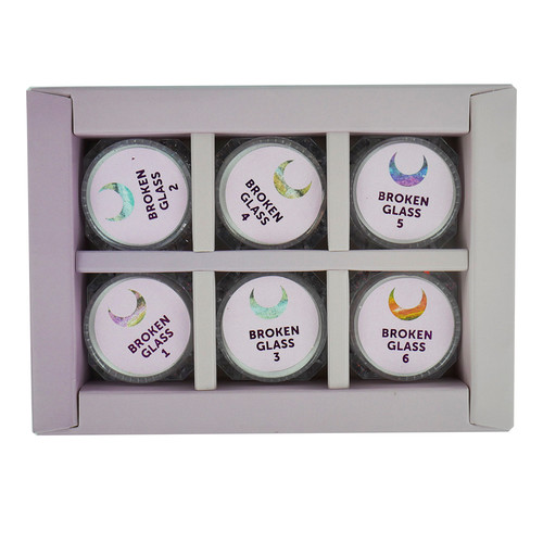 Trockenglitter-Set für Nägel „LUNA Broken Glass“, 6 Stück (804-3641) - Фото №2