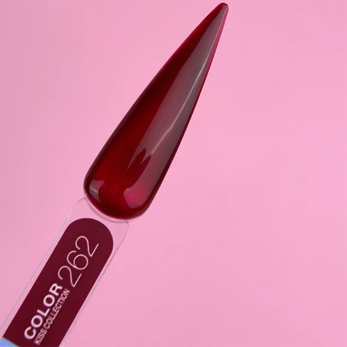 Gel polish Lunamoon Color Kiss 262 dark burgundy stained glass 13 ml (047-4488-1258) - Фото №3