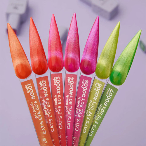 Gellack DNKa Cat Eye 80's 0003 leuchtendes Pink 12 ml - Фото №3