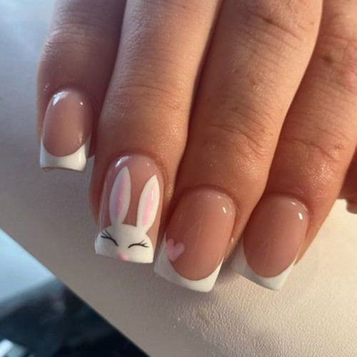 Festliche Oster-French-Maniküre