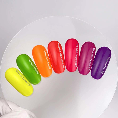 Gel polish NAILSOFTHEDAY Grapefruit 213 neon raspberry 10 ml - Фото №4