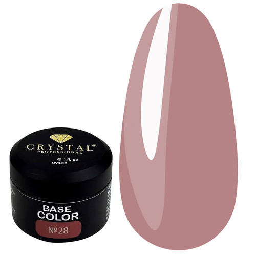 Crystal Base Color #28 Dunkelrosa Nagellack, 30ml