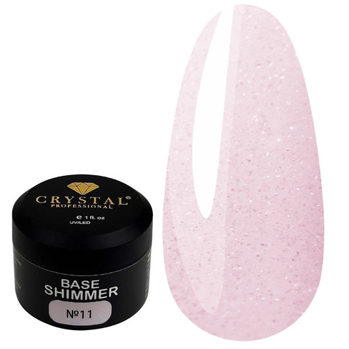 Crystal Base Shimmer Nr. 11 Hellrosa mit Schimmer, 15 ml - Фото №1