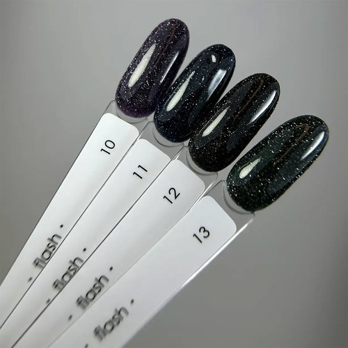 Gel polish Dark Flash 13 dark green 10 ml - Фото №3
