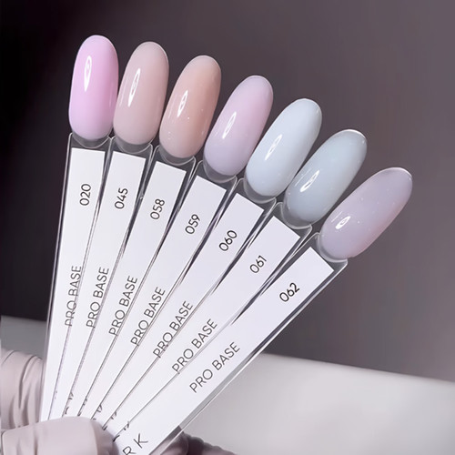 DARK PRO base 61 translucent pink-milky with shimmer 15 ml - Фото №3