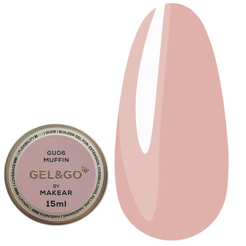 MAKEAR Gel&Go Up GU06 Muffin 15ml - Фото №1