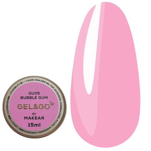 MAKEAR Gel&Go Up Bubble Gum GU05, 15 ml - Фото №1