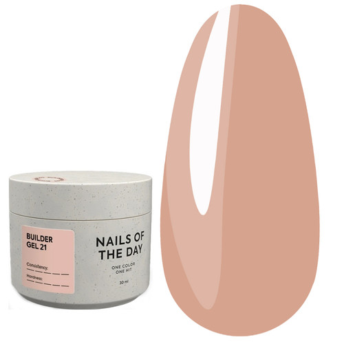 Gel for extension NAILSOFTHEDAY Builder gel 21 warm caramel 30 ml - Фото №1