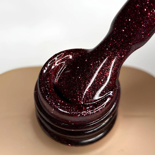 Gel polish DARK Night Cat 09 reflective cat's eye red 6 ml - Фото №2