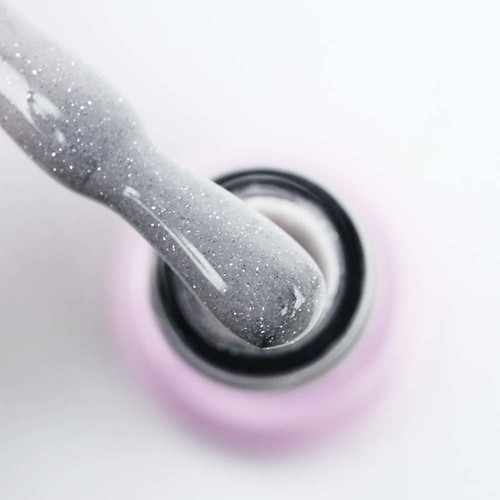 Base reflective Toki-Toki Cosmo Base CB04 gray with glitter 5 ml - Фото №2