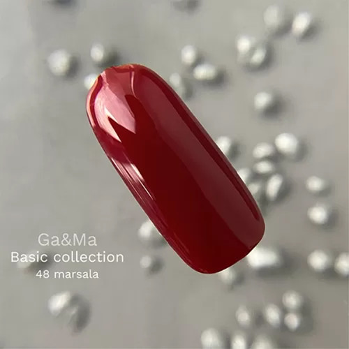 Gel polish GA&MA Basic collection 048 marsala 10 ml (7700248) - Фото №2