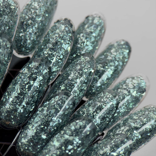 Rubbing for nails Slowianka Grey Flakes 0,5 g - Фото №4