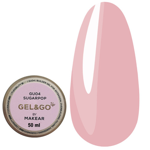 MAKEAR Gel&Go Up GU04 Sugarpop 50ml - Фото №1