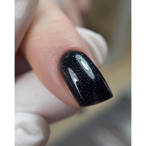 Gel polish DARK 174 dark gray with glitter 10 ml - Фото №3