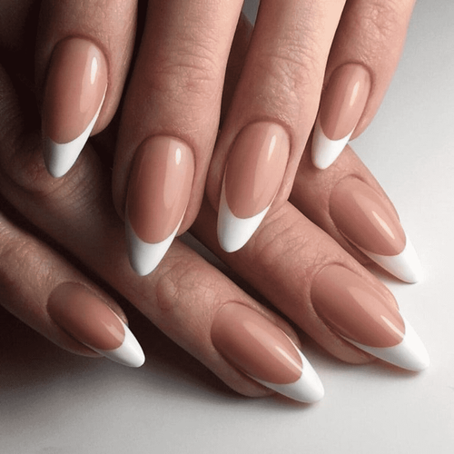 Almond French Manicure