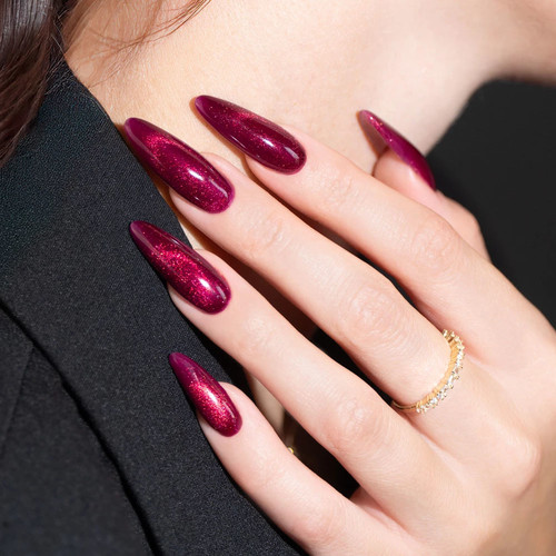 Гель-лак MAKEAR Cat Eye C18 винный 8 мл - Фото №4