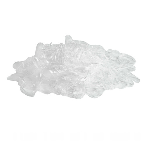 Силиконовые резинки для волос 500 шт. прозрачные - Фото №1