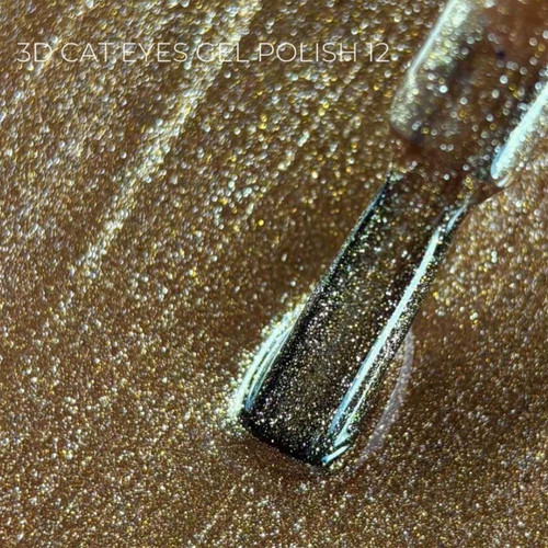 Gel Polish Touch 3D Cat Eyes 12 gold 9 ml - Фото №2