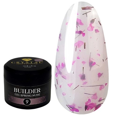 Crystal Builder Gel Spring Nude 9, 15 ml - Фото №1