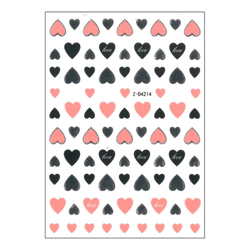 Nail stickers GNBLab thin self-adhesive hearts Z-D4214 nude - Фото №1