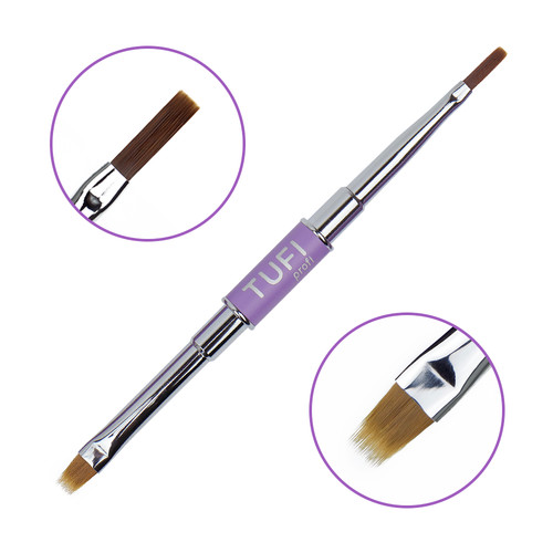 Двухсторонняя кисть для маникюра TUFI profi омбре/широкие линии (0327448) - Фото №1