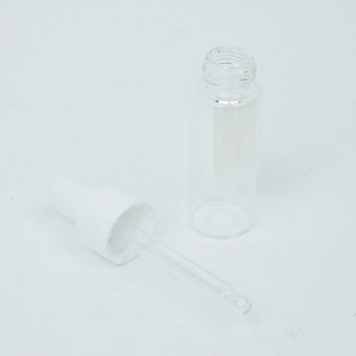 MILLIFORM Sydney cosmetics bottle clear glass with white dropper 5 ml - Фото №2