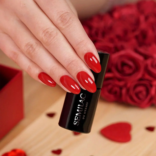Gel-Nagellack Semilac 345 Gorgeous Red  7ml - Фото №4