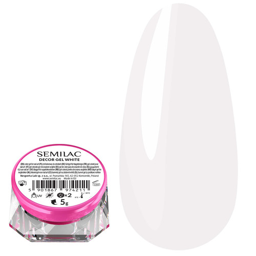 Semilac Decor Gel White 5 g - Фото №1