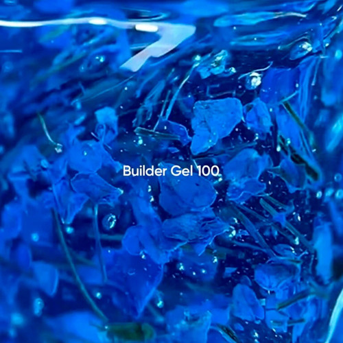 Gel for extension NAILSOFTHEDAY Builder gel 100 Flower blue with dried flowers 15 ml - Фото №2