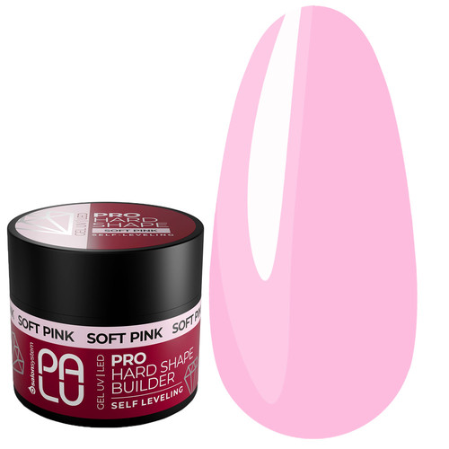 Żel budujący PALU PRO HARD SHAPE BUILDER GEL SOFT PINK 45 g - Фото №1