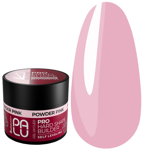 Gel for extensions PALU PRO HARD SHAPE BUILDER GEL POWDER PINK 45 g - Фото №1