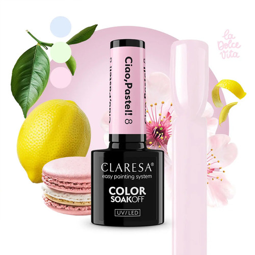 Gel polish Claresa Ciao,Pastel! 8 light pink 5 ml - Фото №4