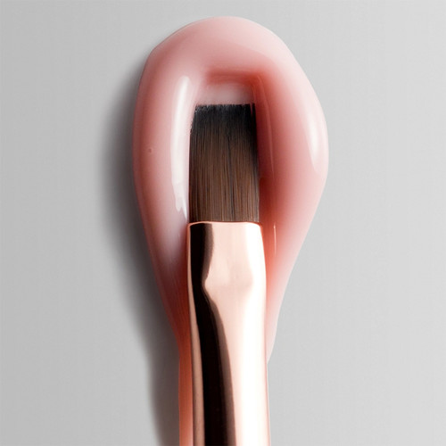 Двухсторонняя кисть DARK бежевая (лайнер 11 мм + плоский квадратный 9 мм) - Фото №5