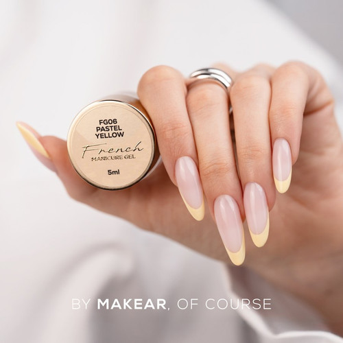 Гель-краска Makear French Manicure Gel FG06 Pastel Yellow 5 мл - Фото №4