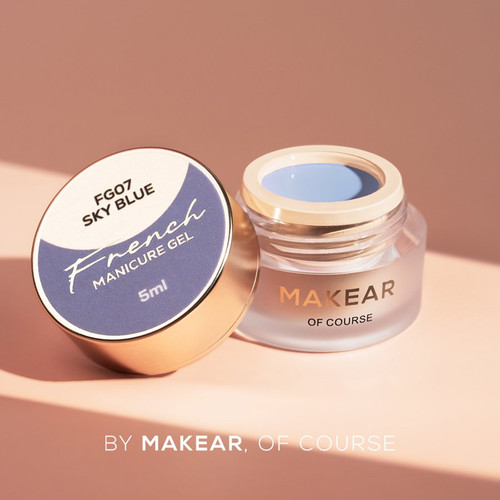 Гель-краска Makear French Manicure Gel FG07 Sky Blue 5 мл - Фото №3