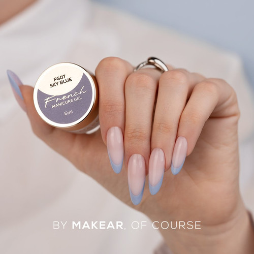 Гель-краска Makear French Manicure Gel FG07 Sky Blue 5 мл - Фото №4