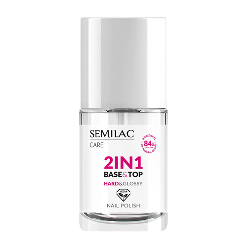Semilac Hard & Glossy 2-in-1 Base/Top Coat für klassische Nagellacke 7 ml - Фото №1
