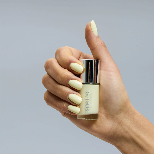Klassischer Nagellack Semilac Nagellack 122 Buttergelb 9 ml - Фото №5