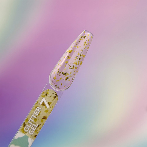 Glitzergel YOUARECUTE 7 mit gelben Trockenblumen, 5 ml (469-5113-1448) - Фото №3