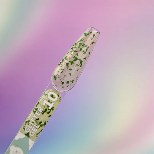 YOUARECUTE Glitzergel 10 mit getrockneten grünen Blüten, 5 ml (469-5116-1451) - Фото №3