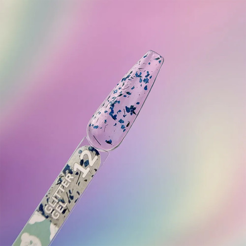 YOUARECUTE Glitzergel 12 mit dunkelblauen Trockenblumen 5 ml (469-5118-1453) - Фото №3