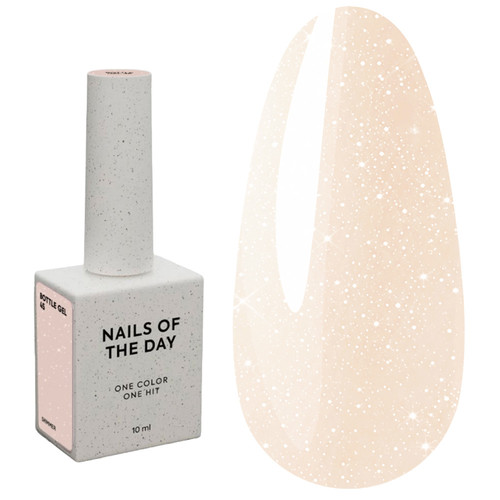 Gel NAILSOFTHEDAY Flaschengel 45 Beige mit Schimmer 10 ml - Фото №1