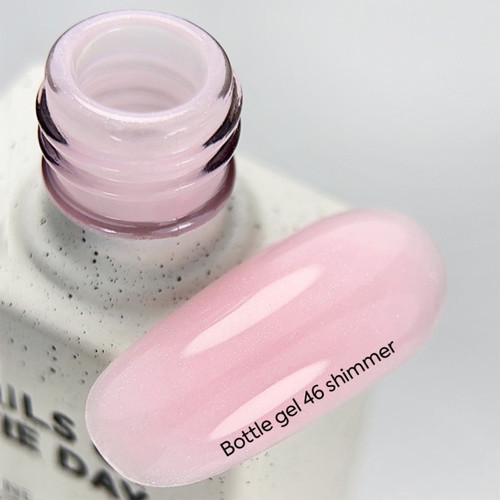 NAILSOFTHEDAY Bottle gel 46 light pink with shimmer 10 ml - Фото №3