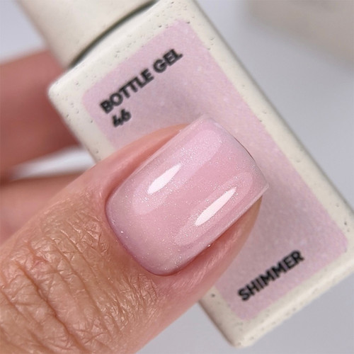NAILSOFTHEDAY Bottle gel 46 light pink with shimmer 10 ml - Фото №4