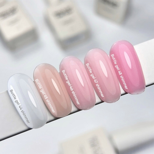 NAILSOFTHEDAY Bottle gel 46 light pink with shimmer 10 ml - Фото №5