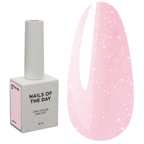 NAILSOFTHEDAY Bottle gel 46 light pink with shimmer 10 ml - Фото №1