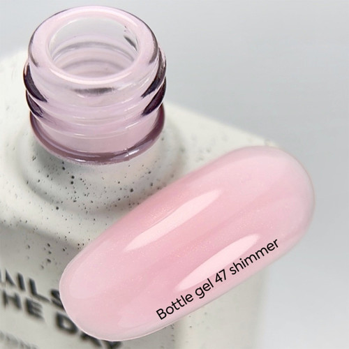 Gel NAILSOFTHEDAY Flaschengel 47 Cool Pink mit Schimmer 10 ml - Фото №3
